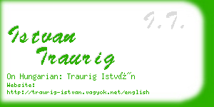 istvan traurig business card